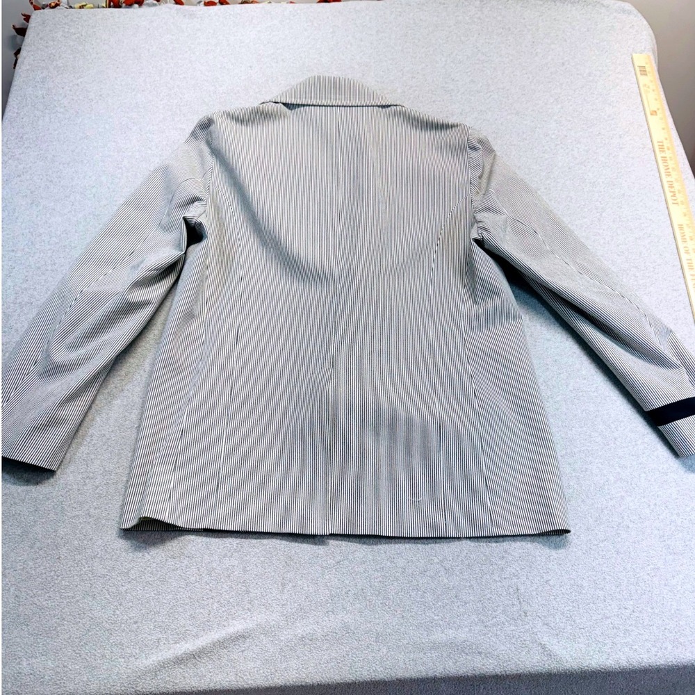 Versus Gianni Versace Caban Jacket Sz 52 Black Pinstripe Double Breasted NWT 90s - Picture 16 of 16